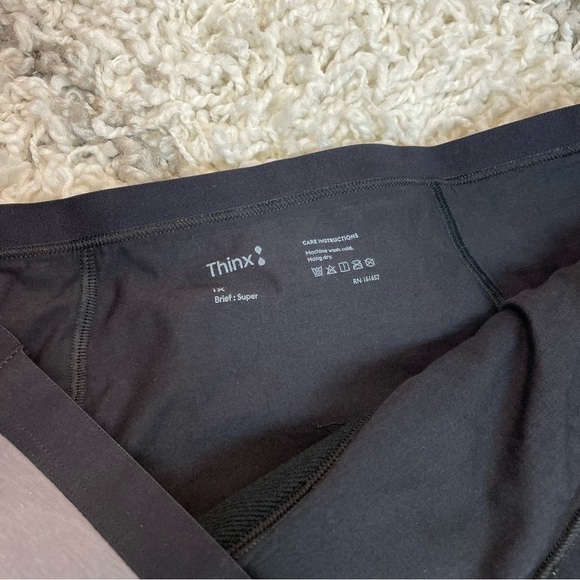 Thinx Cotton Modal Briefs Super Absorbency 1X in Slate Grey - Picture 6 of 9